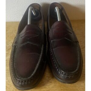 Allen Edmonds Men's Walden Penny Loafers Leather Burgundy Shoes Size 11.5 3A USA